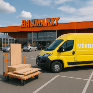Möbeltransporter von IKEA durch das Möbeltaxi
